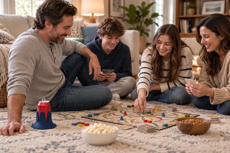 Make room for game night. AI lifestyle illustration.